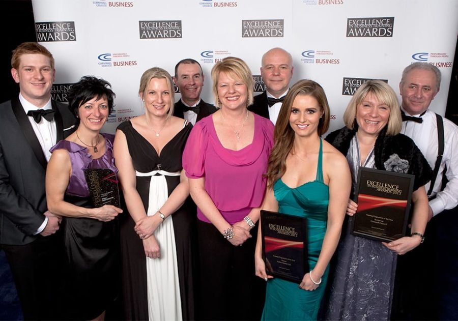 Reflex Marine team win awards at the Excellence in Business Training Awards.